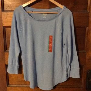 Mossimo light blue 3/4 sleeve.  Never worn!